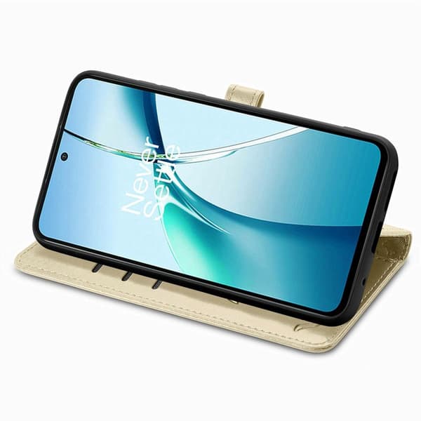 Plånboksfodral för Samsung Galaxy S26 Plus Konstläder - Guld