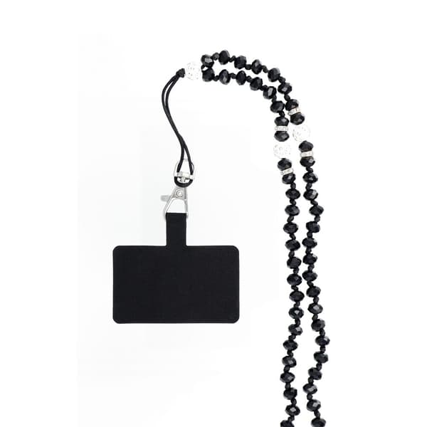 Crystal Diamond telefonhänge 74m - svart Black