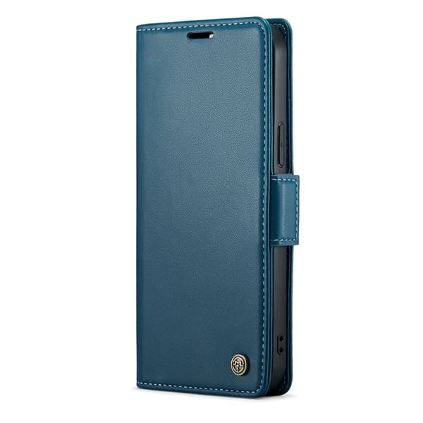 CASEME Plånboksfodral Konstläder för iPhone 12 Pro Max - Blå