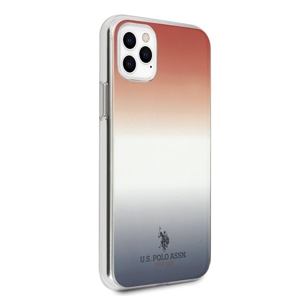U.S. Polo Assn. Gradient Pattern Collection iPhone 11 Pro BlåRöd Blå