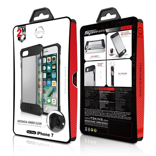 Itskins Spina Skal till iPhone 7 Plus - Clear Transparent