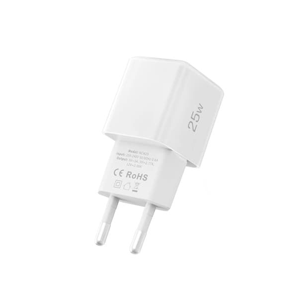 Tech-Protect Vægoplader USB-C 25W - Hvid Vit