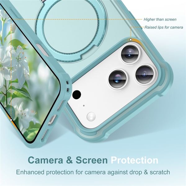 Mobilskal till iPhone 17 Pro Max MagSafe Kickstand Shockproof - Blå Blå
