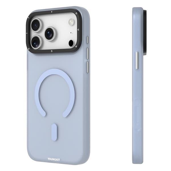 YOUNGKIT Mobilskal till iPhone 17 Pro Max MagSafe PET TPU - Blå Blå
