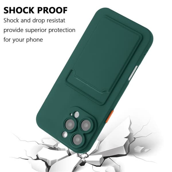 Mobilskal till iPhone 16 Pro Korthållare TPU - Grön Grön