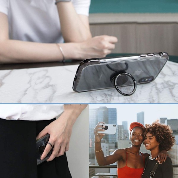 Tech-Protect Multifunktionel Fingerholder til Mobil - Sort Black