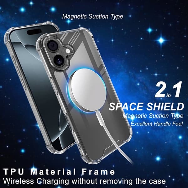 IMAK Mobilskal till iPhone 17 MagSafe Shockproof - Clear Transparent