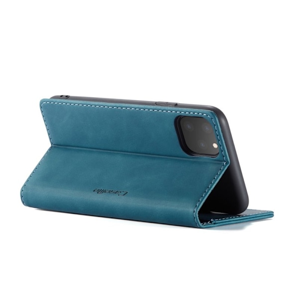 CASEME 013 Konstläderplånboksfodral för iPhone 11 Pro - Blå