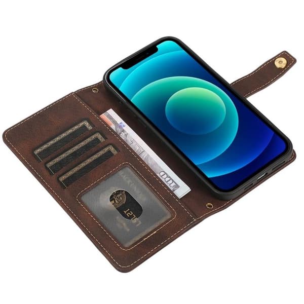 iPhone 14 Pro Plånboksfodral Flip - Coffee Brun