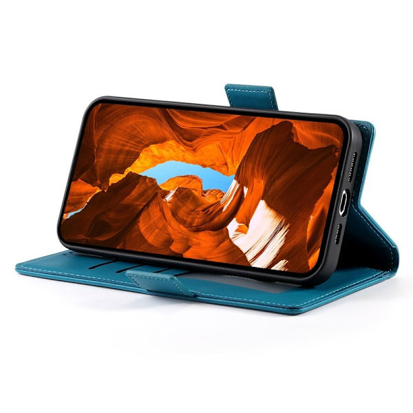 Samsung Galaxy S26 Ultra Plånboksfodral Konstläder - Blå