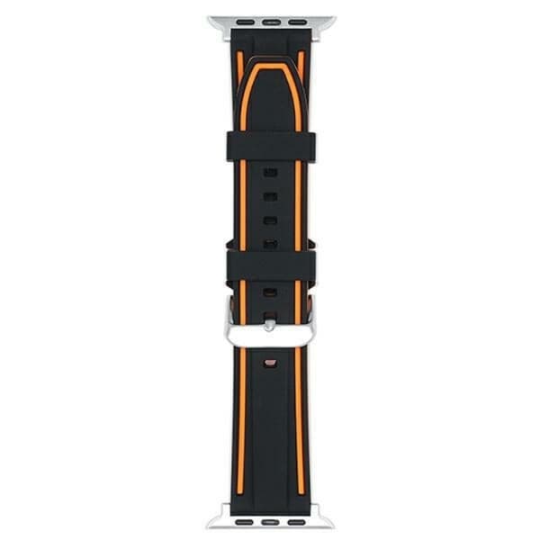 Beline Apple Watch (38/40/41mm) Armband Solid Silikon -Orange/Svart Orange