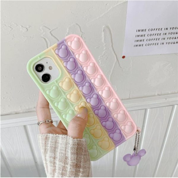 Panda Pop it Fidget Multicolor Skal till iPhone 13 Pro - Lila