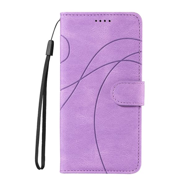 Sony Xperia 10 VII Plånboksfodral Curved Line Konstläder - Lila Lila