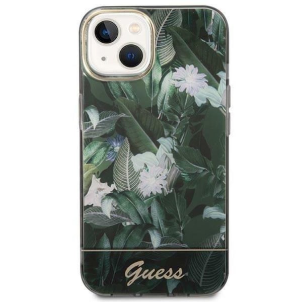 GUESS iPhone 14 Plus Cover Jungle Collection - Grøn