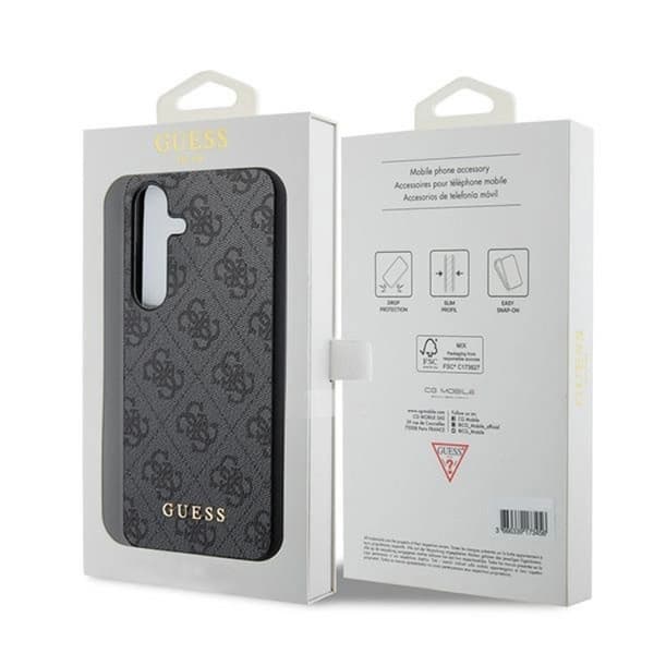 Guess Mobilskal till Galaxy A35 5G Metall Gold Logo Black