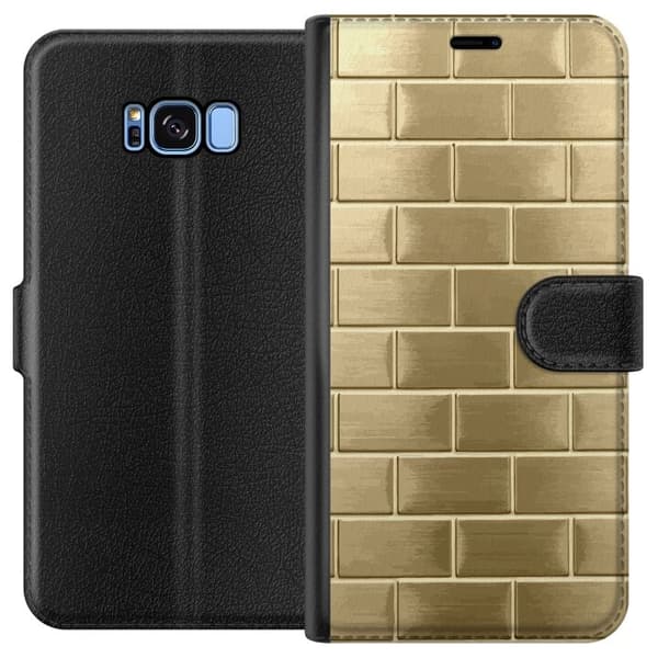 Pungcover til Samsung Galaxy S8 med Gyldne Mursten