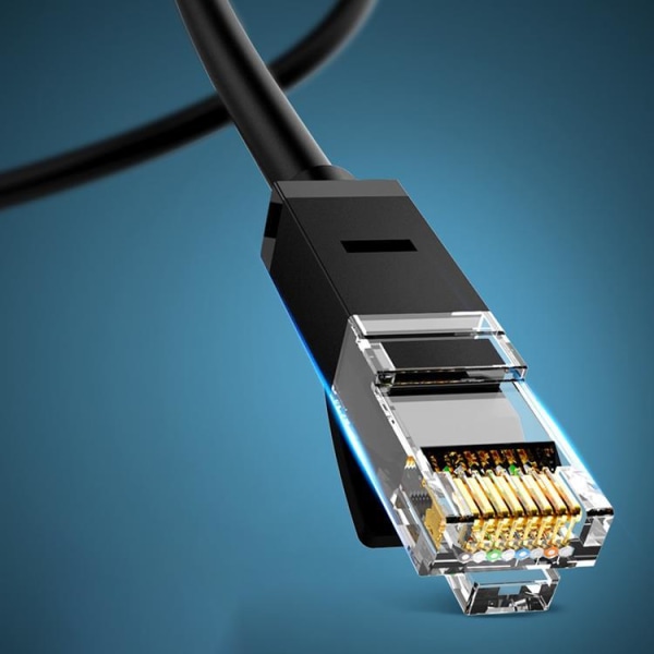 Ugreen Flat LAN Ethernet Cat 6 15m - Svart
