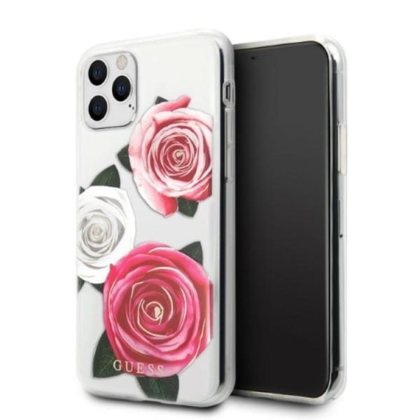 Guess iPhone 11 Pro -mobiilikotelo Flower Desire Pink White Rose