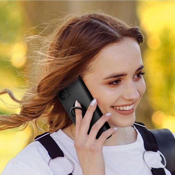 Mobilskal till iPhone 16e Silikon Ring - Svart Black