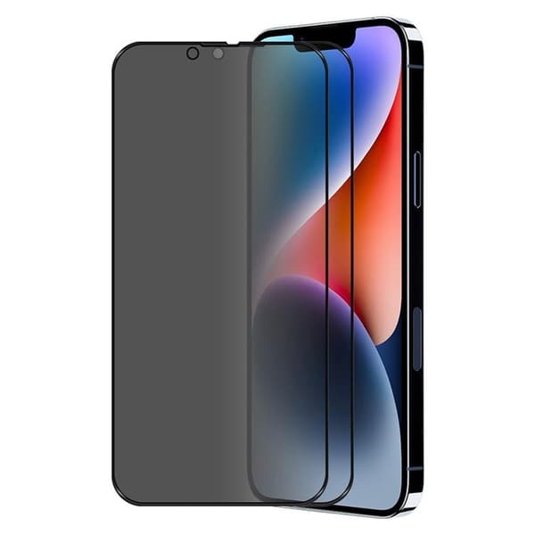 [2-PAK] Privacy Hærdet Glas Skærmbeskyttelse iPhone 14 Plus Black