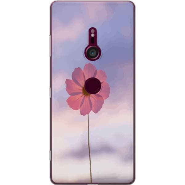 Mobilcover til Sony Xperia XZ3 med lyserød blomst