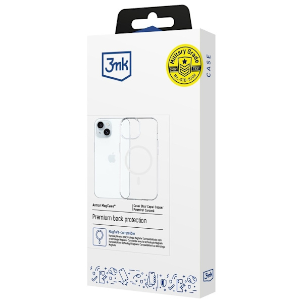 3MK Mobilskal till iPhone 15 MagSafe Armor - Clear