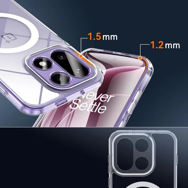Tech-Protect Mobilskal För OnePlus 15 MagSafe Flexair Hybrid - Clear Transparent