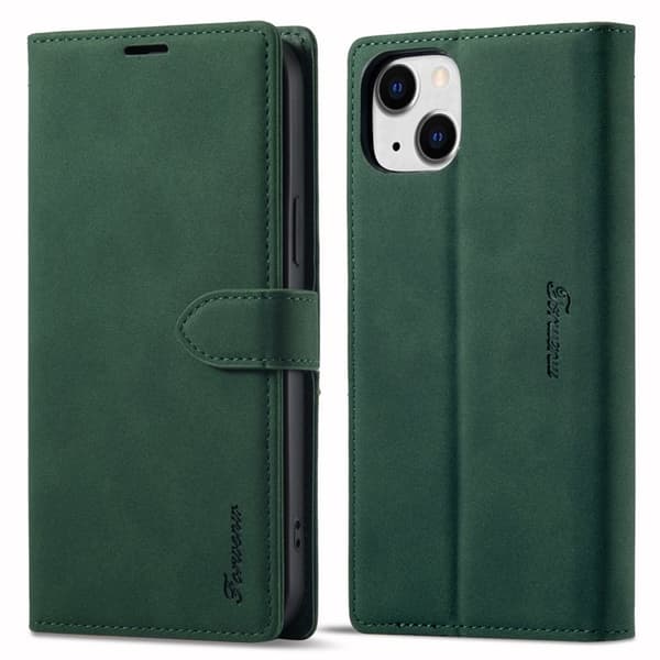 FORWENW iPhone 14 F1 Series Plånboksfodral i Konstläder - Grön