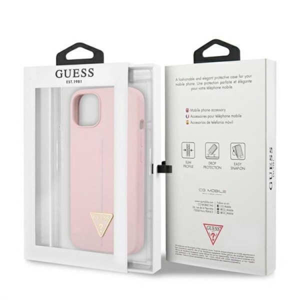 Guess iPhone 13 mini Skal Silicone Triangle - Lila