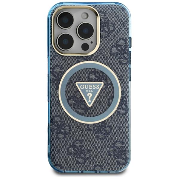 Guess Mobilskal till iPhone 16 Pro Max Magsafe Glitter - Blå Blå