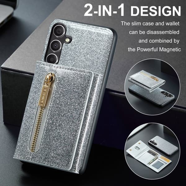 DG.MING M3 Series Mobilskal till Samsung Galaxy S23 FE Glitter Silver