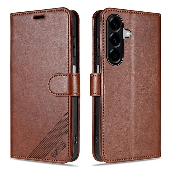 AZNS Samsung Galaxy A17 Plånboksfodral Anti-Scratch Konstläder - Brun