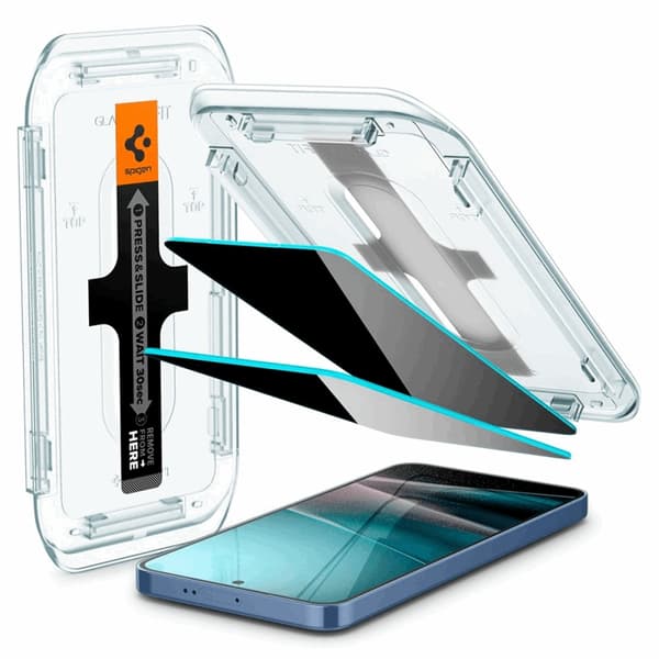Spigen [2-Pack] Galaxy S25 Plus/S24 Plus Skärmskydd Härdat Glas EZ-FIT Svart