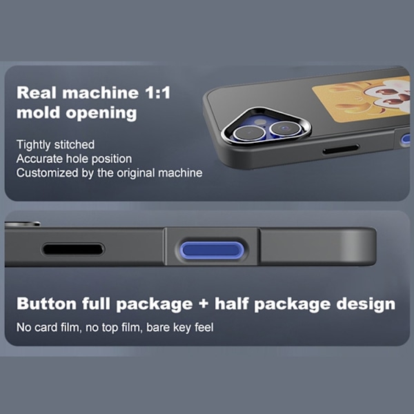 Mobilskal till iPhone 16 Plus NFC DIY Customized HD Smart E-Ink - Vit Vit