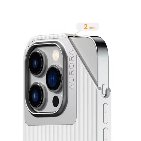 iPhone 14 Pro Max Mobilskal Aurora Stripes - Vit