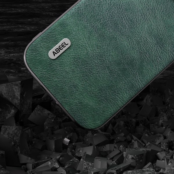 ABEEL Mobilskal till iPhone 13 Pro Max Drop-Proof PU Läder Grön