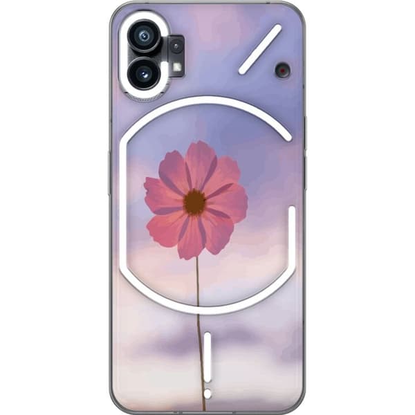 Mobilcover til Nothing Phone (1) med lyserød blomst