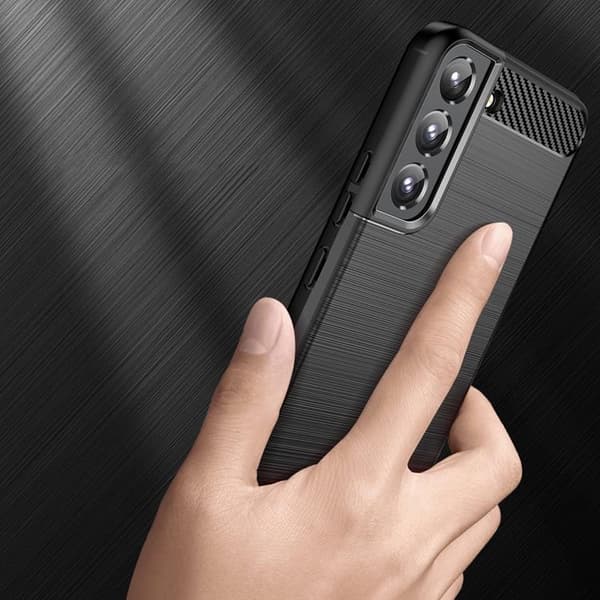 Galaxy S23 Plus Skal Carbon Silicone Flexible - Svart Svart