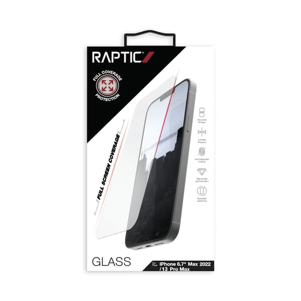 Raptic iPhone 14 Plus Skärmskydd i Härdat glas Full Transparent