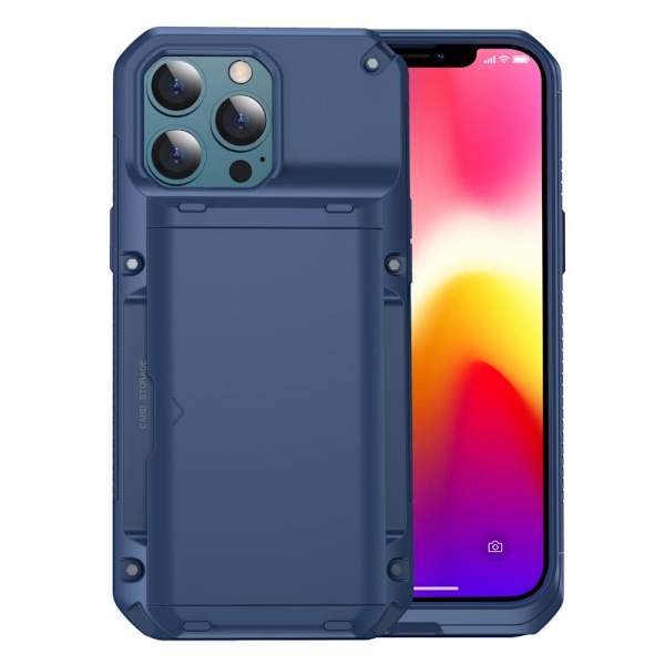iPhone 13 Pro Max Skal Med Kortfack - Blå Blå