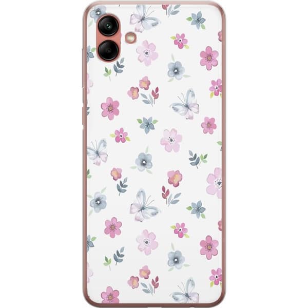 Mobilcover til Samsung Galaxy A04 med Blomster og sommerfugle