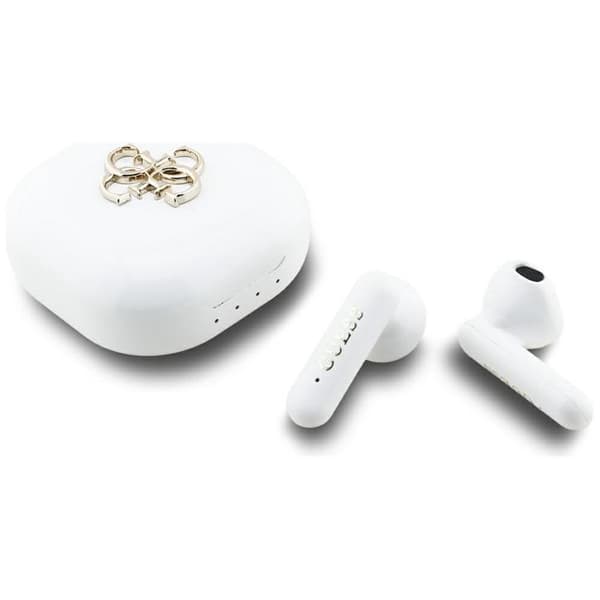 Guess TWS In-Ear Hörlurar Bluetooth 4G Metal Logo - Vit