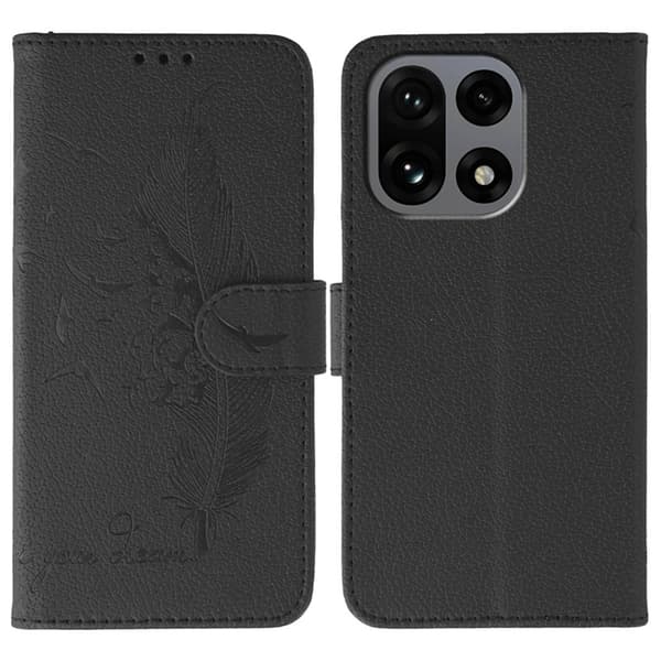 OnePlus 15 5G Plånboksfodral Imprint PU Läder Svart