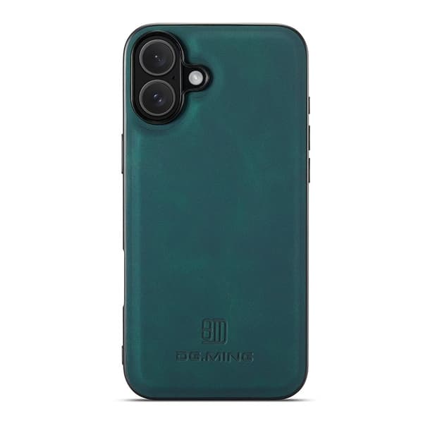 DG.MING Mobilskal till iPhone 17 PU Läder PC + TPU Hybrid - Grön