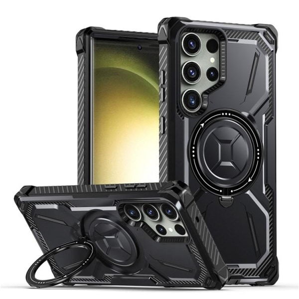 Galaxy S23 Ultra Magsafe Mobile Case Sormusteline - Musta