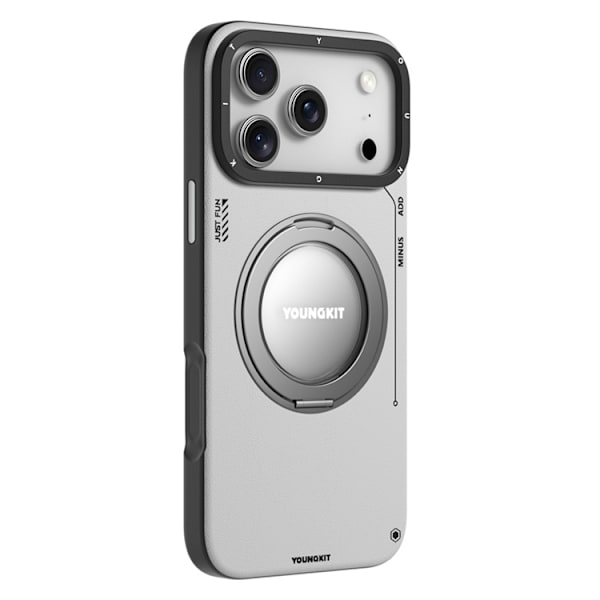 YOUNGKIT Mobilskal till iPhone 17 Pro Max Rotating Kickstand - Grå Grå