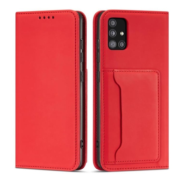 Galaxy A12 5G (2020/2021) Plånboksfodral Magnet Stand - Röd