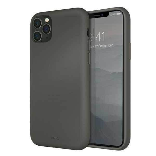 UNIQ Lino skal Hue iPhone 11 Pro Max mosgrå Grey