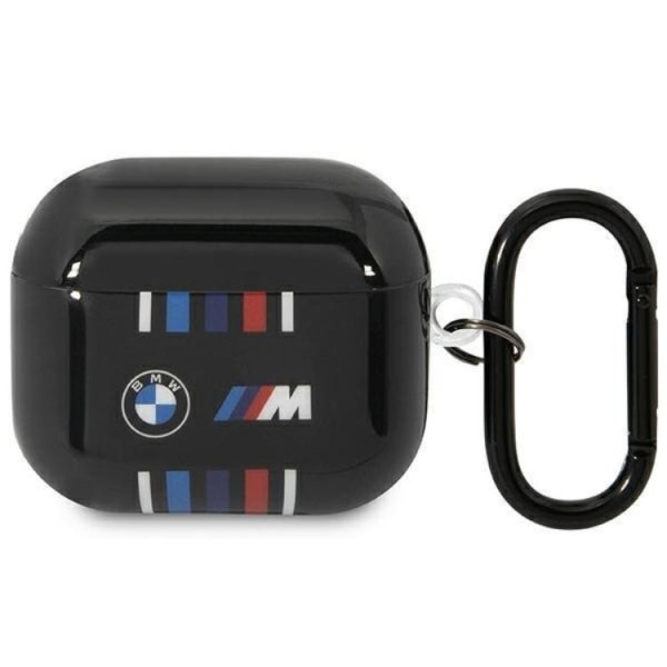 BMW Airpods 3 -kuori useita värillisiä viivoja - musta