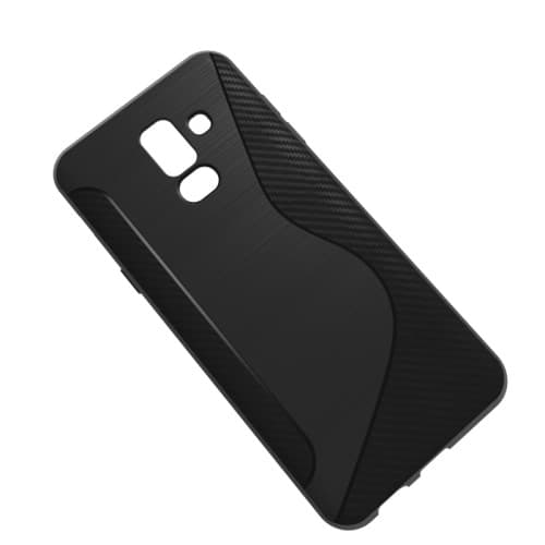 Flexicase-kuori Samsung Galaxy A6 Plus (2018) - Musta Black